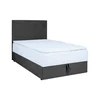 Homestar Postelja LEVI 90x200 cm temno siva z vzmetnico