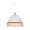 Duolla - Luster na sajli AVIGNON 1xE27/15W/230V prečnik 50 cm bela/ratan
