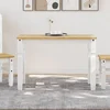 Vidaxl vidaXL Jedilna miza Corona bela 112x60x75 cm borovina
