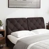 shumee vidaXL Vzglavna stranica temno rjava 140 cm blago