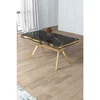 Hanah Home trpezarijski sto Prah, 160 × 90 cm, ploča u dekoru Sonata, zlatne noge