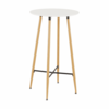 eoshop Barska miza, bela/hrast, premer 60 cm, IMAM