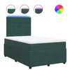 Vidaxl Box spring postelja z vzmetnico temno zelena 120x200 cm žamet