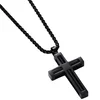 Ogrlica Twist Cross - Črna KP34106