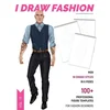 Men: 100+ Professional Figure Templates for Fashion Designers: Fashion Sketchpad with 18 Croqui Styles in 6 poses