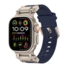 Infostyle Športna mehka zapestnica za Apple Watch Ultra/Series 10/9/8/7/SE – modra s titan nastavkom