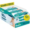 Pampers baby vlazne maramice Aqua Water 12x60 kom