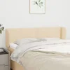 Vidaxl Vzglavje z ušesi krem 147x23x78/88 cm blago