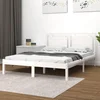 Okvir za krevet od masivne borovine bijeli 200 x 200 cm