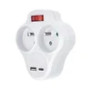 Solight P99USBC-PD20 - višestruka utičnica sa USB-A i USB-C punjačem i prekidačem 2x10A, bela