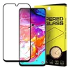 Kaljeno staklo, potpuno ljepilo zaštitnik zaslona s kućištem u okviru za Samsung Galaxy A70 crno