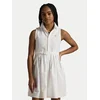 Polo Ralph Lauren Srajčna obleka 313934188001 Bela Regular Fit
