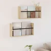 Polica za časopise s policom 2 pcs Sonoma hrast 60 x 12 x 30 cm