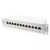 Digitus Digitus CAT 6A Patch panel, oklopljeni, 12-portni, 1U, 10, sivi