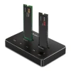 Qoltec Qoltec 52274 Docking postaja za M.2 SSD | NVMe, SATA | USB-C | DVOJNI 2 x 2TB | Črna