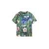Desigual Majica svetlo modra/zelena/puder/črna