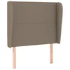 Vidaxl Vzglavje z ušesi taupe 103x23x118/128 cm blago