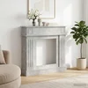 Okvir za kamin Betonska siva 102 x 26 x 100 cm