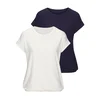 VIVANCE Majica modra / off-bela