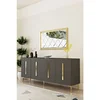 Hanah Home komoda Rany 180, 180 cm, antracit / zlatna