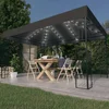 Sjenica s LED svjetlosnim trakama 3 x 4 m antracit