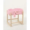MY SWEET BABY Nosilec za punčke Moses Basket BOHO iz bombaža z leseno zibelko - roza