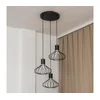 Luster na sajli SOLANO 3xE27/15W/230V crna/sjajni hrom