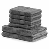 6-delni komplet temno sivih brisač DecoKing Bamby Charcoal