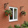 vidaXL Nosilci za stenske police 2 kos Antik rjava 23,5 x 28 x 3,5 cm