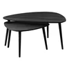 Črne mizice v kompletu 2 ks 70x100 cm Adda – Unique Furniture