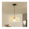 Brilagi - LED luster na sajli CERIA BOHO 1xE27/40W/230V, prečnik 60 cm, ratan