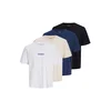 JACK & JONES Majica JJKendrick bež / mornarska / črna / bela