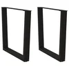 Noge za blagovaonski stol V-oblika 2 kom Crne 80 x (72-73,3) cm Čelik