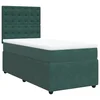 Vidaxl Box spring postelja z vzmetnico temno zelena 90x200 cm žamet
