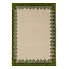 Zelena/v naravni barvi ročno tkana volnena preproga 200x290 cm Wiggle Wool – Flair Rugs