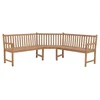 Vidaxl Vrtna kotna klop 185x185x90 cm trdna tikovina