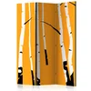 artgeist Paravan Birches On The Orange, 3-Delni, Dvostranski