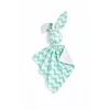 shumee Plišasta igrača Doudou Bunny, dvostranska bombažna in Minky - Chevron Mint - bela