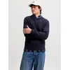 JACK & JONES Pulover JJPANNEL temno modra