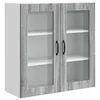 Vidaxl Stenski stekleni omarica PORTO Siva Sonoma 80 x 31 x 80 cm
