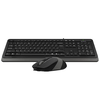 A4 TECH F1010 FSTYLER USB YU siva tastatura + USB sivi miš (TAS01336)