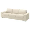 VIMLE Sofa trosed, sa širokim rukohvatima/Knäbäck svetlobež