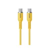 Kabl 3.1 USB tip C M/M 1.2m, za Superbrzo punjenje 100W/480Mbps, Silicon Soft, žuti WDC-11