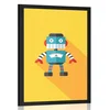 Plakat veseli robot - 20x30 white