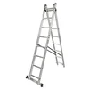 FORCEKRAFT dvostranska aluminijasta večnamenska lestev 2X8 stopnic FS-52851
