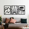 Wallity Set zidnih dekoracija Vista Trio B, 56x42 cm 1.5 mm, 3 komada, Crna