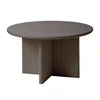 Sivorjava okrogla klubska mizica o 80 cm Palma – Unique Furniture