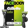 Gillette Gillette Labs Brivnik za moške, za obraz in telo, duo paket, črn/zelen