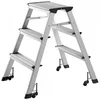 ALCO aluminijasta lestev s kolesi, 3 stopnice