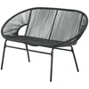 Homestar Vrtna klop za 2 osebi 132x72x83 cm črna